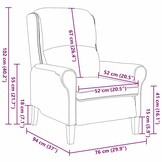 vidaXL Fauteuil Crème 76 x 94 x 102 cm Fluweel