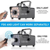 MAMIZO Mini Rookmachine 500W met 13 kleuren LED-verlichting en afstandsbediening - Zwart