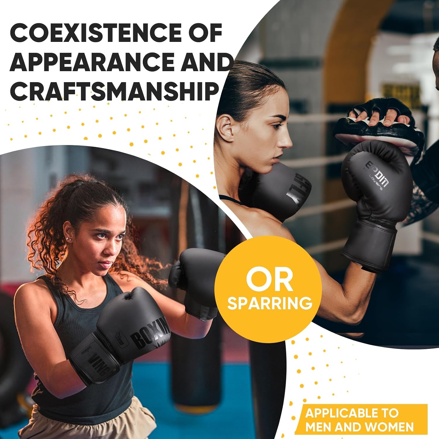 Bokshandschoenen voor dames en heren, bokstrainingshandschoenen, geschikt voor boksen, kickboksen, gemengde vechtsporten, Thai, MMA, vechttraining