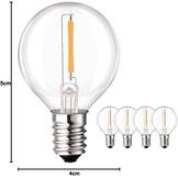 LED G40 Gloeilampen E12 Buiten - Warm Wit 2700K - 1W - 5 stuks - 62% Korting