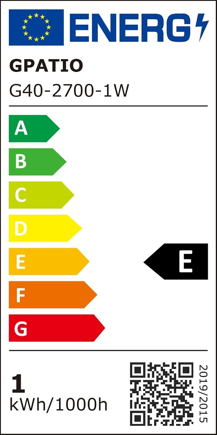 LED G40 Gloeilampen E12 Buiten - Warm Wit 2700K - 1W - 5 stuks - 62% Korting