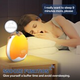 Sunrise Alarm Clock Wake Up Light Touch Screen,Double-Sided Lighting Alarm Clock for Heavy Sleepers,Dual Alarm & Snooze, 12-Color Night Light Sleep Aid, FM Radio