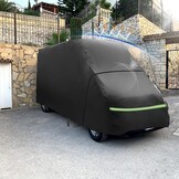 Volle garage voor FIAT Ducato 2006–2024, waterdichte camper-afdekking met zijdeur-ritssluiting, winddichte banden, regen, sneeuw, UV, stof, all-weather, hagelbescherming, ademende afdekking - Maat 5.41*2.05*2.52M