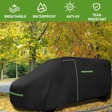 Volle garage voor FIAT Ducato 2006–2024, waterdichte camper-afdekking met zijdeur-ritssluiting, winddichte banden, regen, sneeuw, UV, stof, all-weather, hagelbescherming, ademende afdekking - Maat 5.41*2.05*2.52M