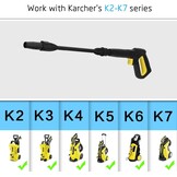 YUET Trigger Hogedruk Waspistool Jet Washer Accessoire Kit Quick Connect Release Systeem voor Karcher K2 K3 K4 K5 K6 K7 Kärcher & Wand Dirt Lance Spray Nozzle Verstelbare Reiniging Cleaner Slang 2100