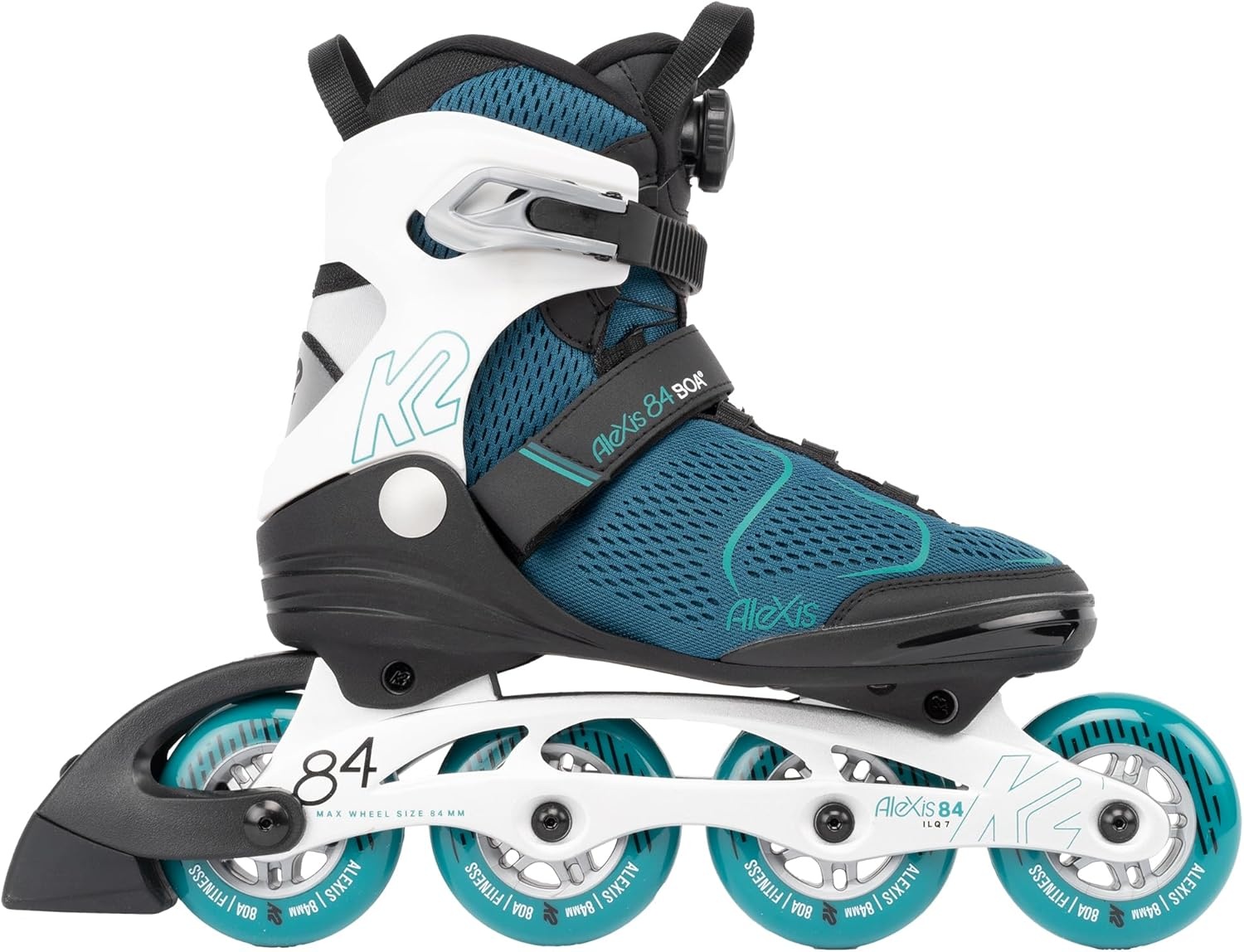 K2 Alexis 84 Boa Inline Skates Teal - White