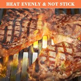 Denmay 60 x 40 cm gietijzeren grillrooster voor gasgrill, houtskoolgrill, BBQ en meer, gietijzeren rooster geëmailleerde reserveonderdelen, 1 stuk
