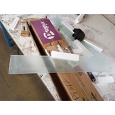 Zwevend glas schap 60x10 cm - 66% korting
