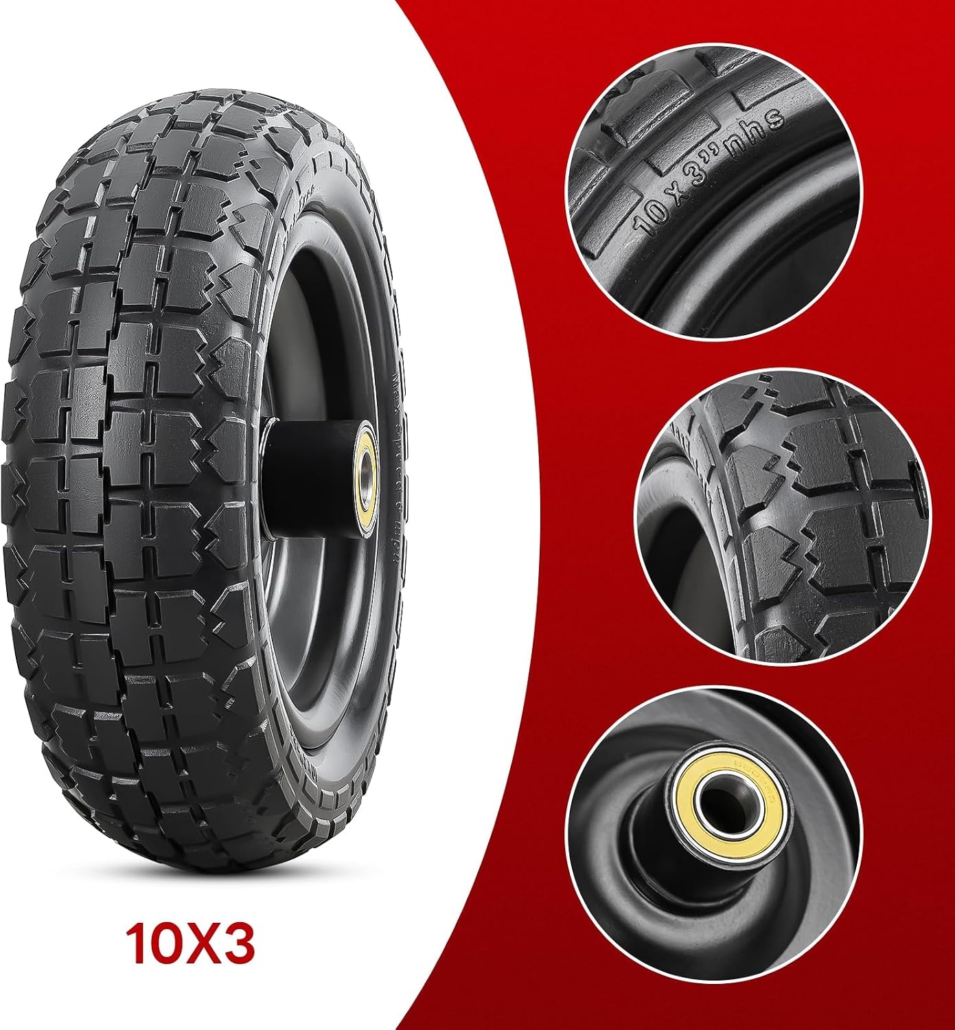 Lekvrije Massieve Banden 10x3-6 (2 stuks) - 36% Korting