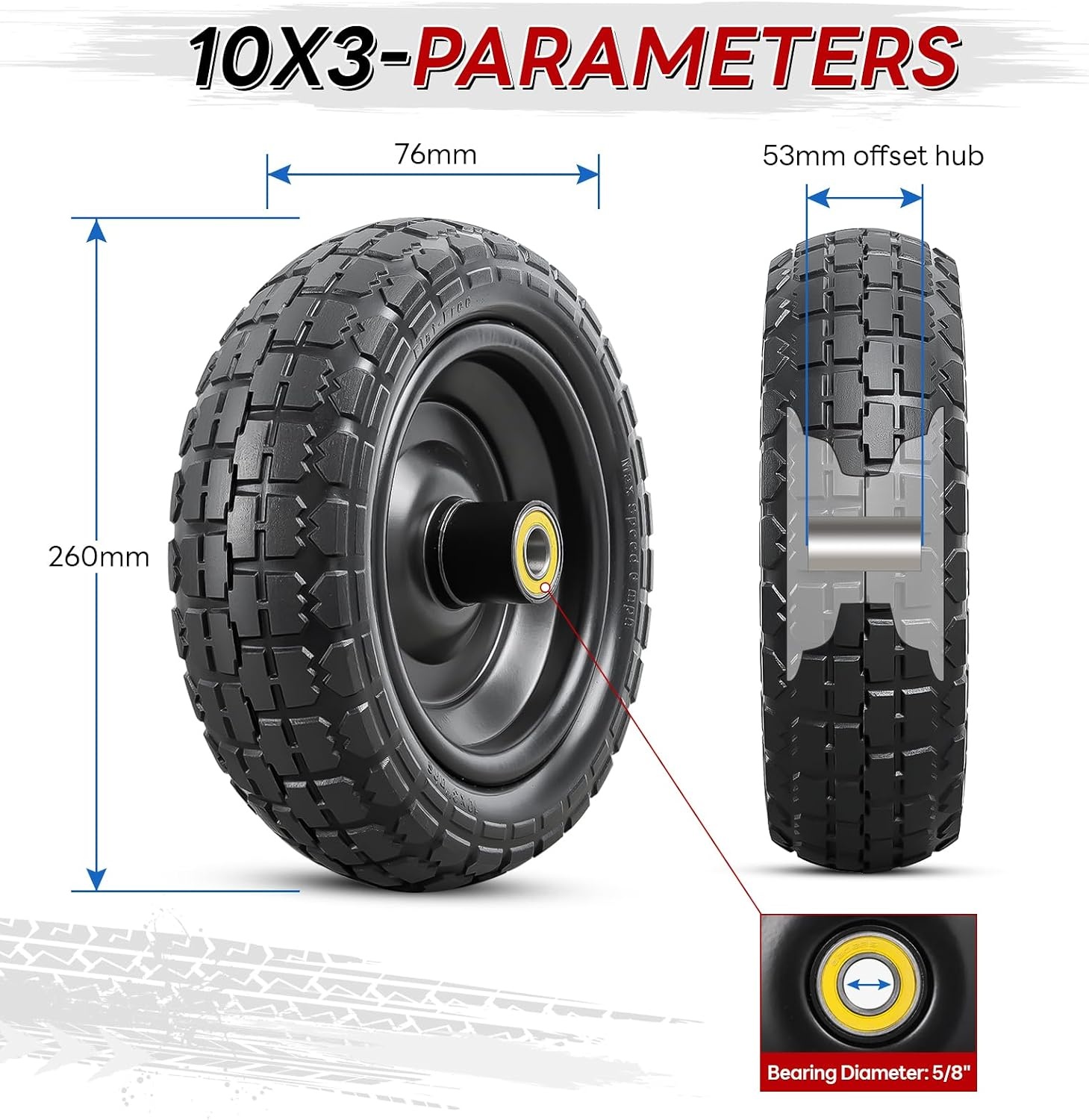 Lekvrije Massieve Banden 10x3-6 (2 stuks) - 36% Korting