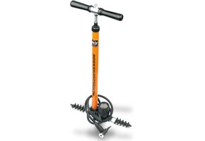 Staande Fietspomp Oranje met Manometer - 40% Korting!