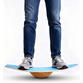 Surf Balance Board Set voor evenwichtstraining, indoor board, skateboard, indoor surfboard, inclusief rol, halve bal en balansbal, voor kinderen en volwassenen - Maat Halbkugel/25x9cm