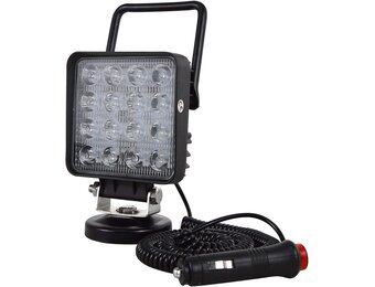 AUXTINGS 4 inch 48 W Vierkante Draagbare LED Werklamp Offroad Flood Light Sigarettenaansteker Schakelaar met Magnetische Base Houder voor Auto SUV Trailer Tractor Truck Engineering Onderhoud Camping