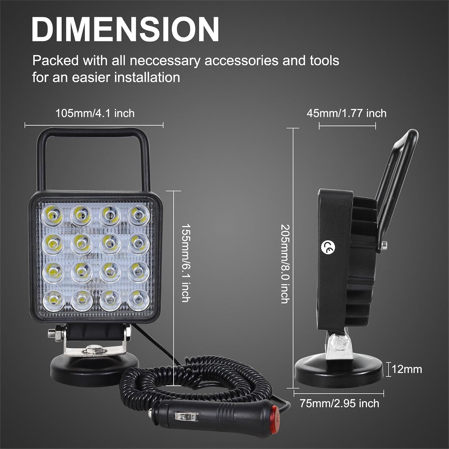 Draagbare LED Werklamp 48W - 40% Korting