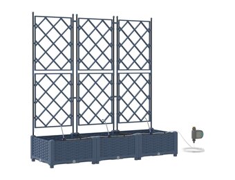 vidaXL Tuinplantbakken Grijs 120 x 40 x 126 cm Staal