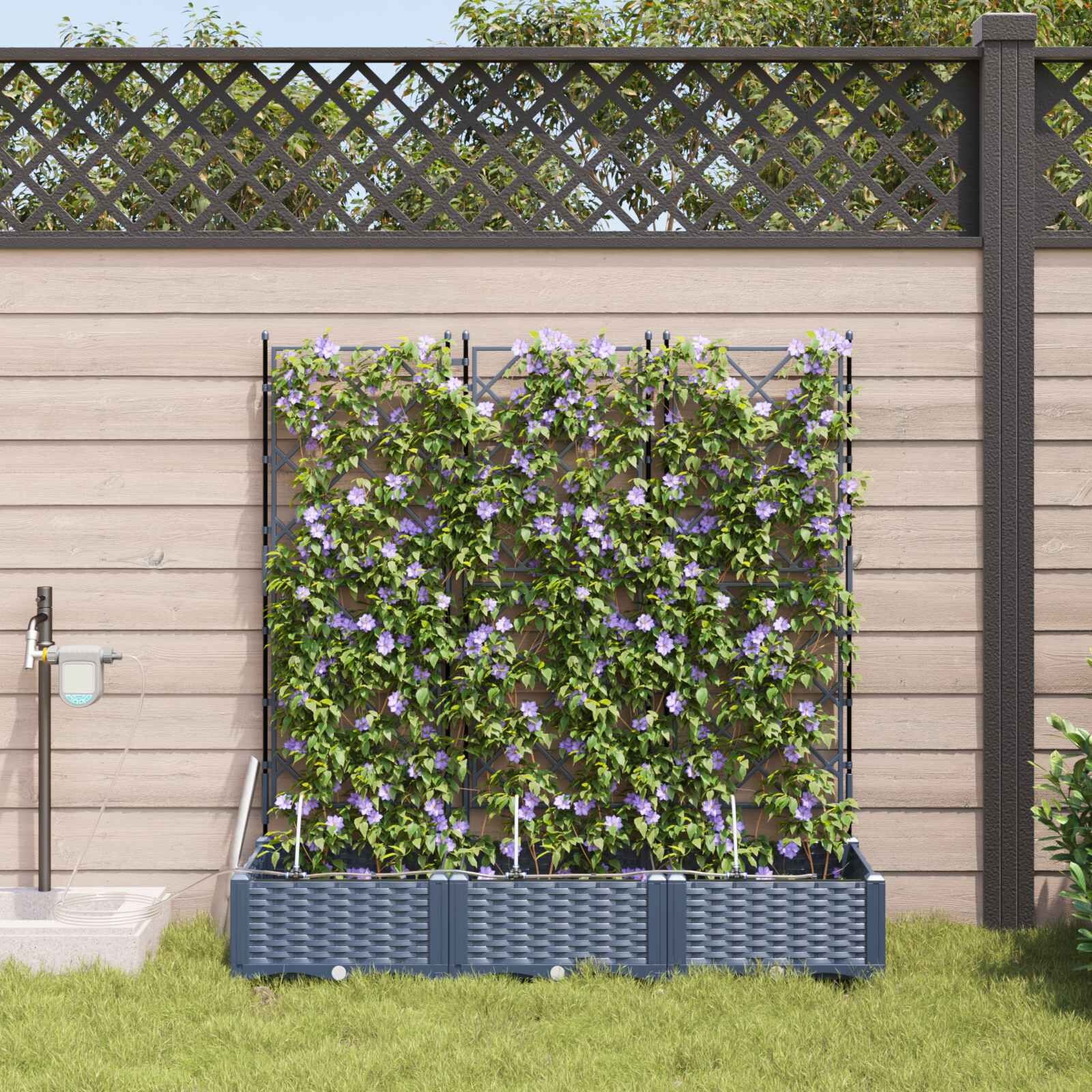 vidaXL Plantenbak Staal Grijs 120x40x126 cm - 61% Korting