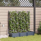 vidaXL Plantenbak Staal Grijs 120x40x126 cm - 61% Korting