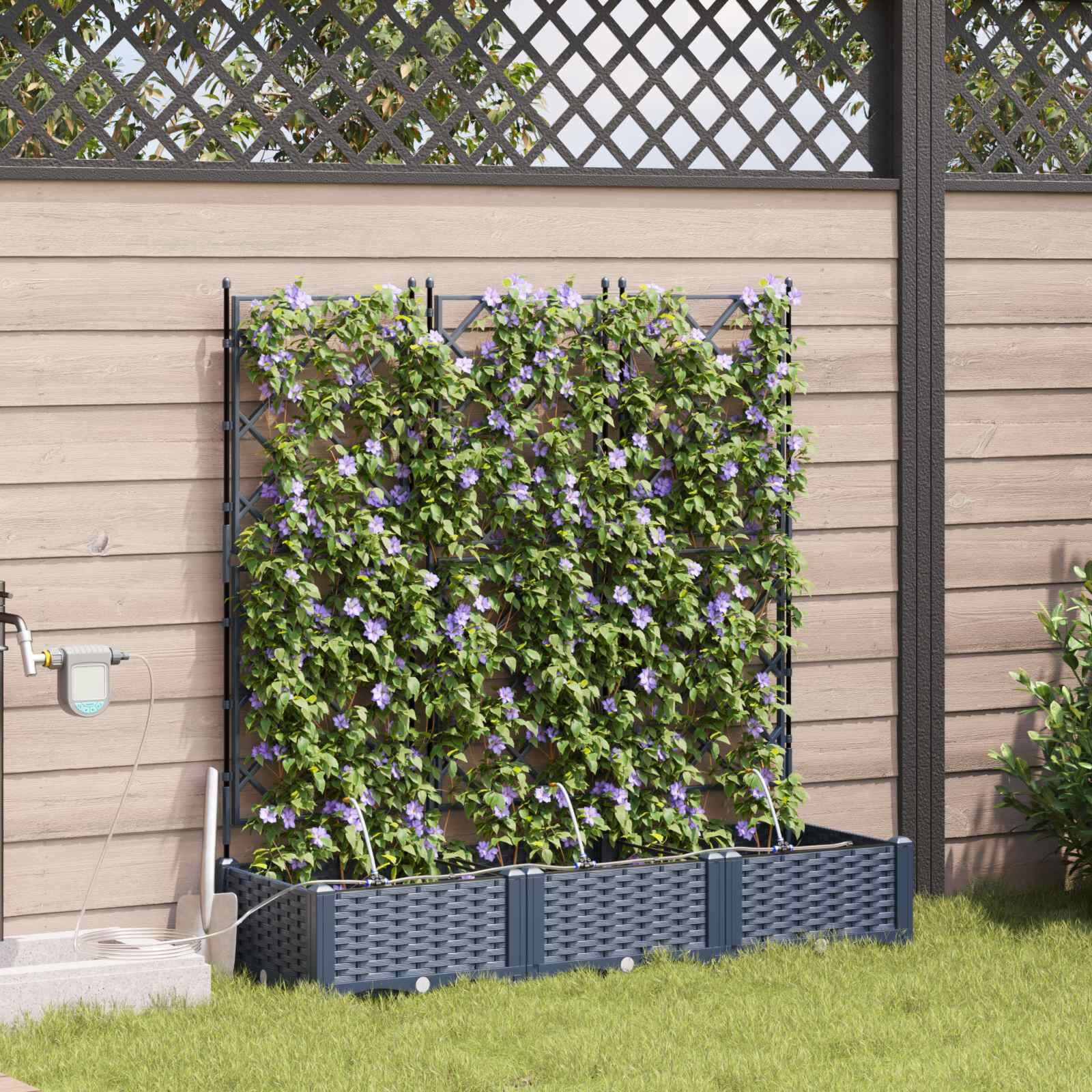 vidaXL Plantenbak Staal Grijs 120x40x126 cm - 61% Korting