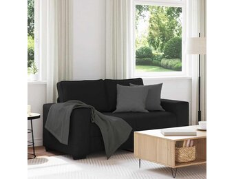 vidaXL 2-zitsbank 120 cm stof zwart