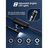 Acoath Endoscoopcamera met licht, 1920 HD buiscamera met 8 leds, IP67 waterdichte inspectiecamera, gadget, 5 m kanaalcamera, gereedschap voor Android en iOS, 2 lenzen