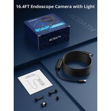 Acoath Endoscoopcamera met licht, 1920 HD buiscamera met 8 leds, IP67 waterdichte inspectiecamera, gadget, 5 m kanaalcamera, gereedschap voor Android en iOS, 2 lenzen
