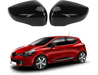 Spiegelafdekking compatibel met Renault Clio 4 2012-2016, Capture First Generation J87 2013-2019, Zoe 2012-2024, achteruitkijkspiegeldeksel 963732631R 963732631 - zwart