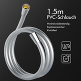 HOMELODY Douchesysteem met thermostaat, chroom, douchearmatuur, roestvrij staal, regendouche met armatuur, complete set met regendouche, douchekop, verstelbare douchestang, doucheset