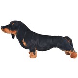 vidaXL Speelgoedhond teckel staand XXL pluche zwart