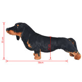 vidaXL Speelgoedhond teckel staand XXL pluche zwart