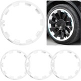 Velgbeschermer voor Tesla Model Y 20 Inch 2017-2024, ABS Velgbescherming Velgdop Velg Beschermkap Velg Patch Vervanging, Beschermkras Slagrand Schroefrand Wielrand Trim, Set van 4
