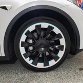 Velgbeschermer voor Tesla Model Y 20 Inch 2017-2024, ABS Velgbescherming Velgdop Velg Beschermkap Velg Patch Vervanging, Beschermkras Slagrand Schroefrand Wielrand Trim, Set van 4
