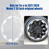 Velgbeschermer voor Tesla Model Y 20 Inch 2017-2024, ABS Velgbescherming Velgdop Velg Beschermkap Velg Patch Vervanging, Beschermkras Slagrand Schroefrand Wielrand Trim, Set van 4