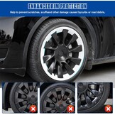 Velgbeschermer voor Tesla Model Y 20 Inch 2017-2024, ABS Velgbescherming Velgdop Velg Beschermkap Velg Patch Vervanging, Beschermkras Slagrand Schroefrand Wielrand Trim, Set van 4