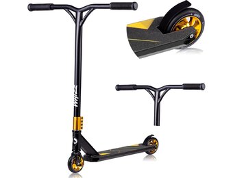 LIONELO Whizz Freestyle Stuntstep voor Kinderen en Volwassenen tot 100 kg, ABEC-9 Kogellagers, Aluminium Antislip Deck, HIC Compressiesysteem, 110 mm PU Wielen met Aluminium Kern, Veilige Achterrem