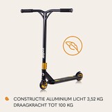 LIONELO Whizz Freestyle Stuntstep voor Kinderen en Volwassenen tot 100 kg, ABEC-9 Kogellagers, Aluminium Antislip Deck, HIC Compressiesysteem, 110 mm PU Wielen met Aluminium Kern, Veilige Achterrem