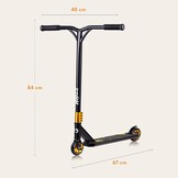 LIONELO Whizz Freestyle Stuntstep voor Kinderen en Volwassenen tot 100 kg, ABEC-9 Kogellagers, Aluminium Antislip Deck, HIC Compressiesysteem, 110 mm PU Wielen met Aluminium Kern, Veilige Achterrem
