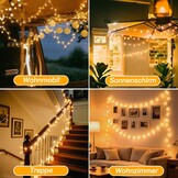 Lichtsnoer Buiten 10m 100 LED Warmwit Waterdicht met Timer & 8 Modi (58% Korting)