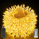 Lichtsnoer Buiten 10m 100 LED Warmwit Waterdicht met Timer & 8 Modi (58% Korting)