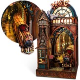 FUNPOLA Magic Station Book Nook 3D LED Puzzle – Interactive Magic Miniature with Infinite Expansion Space, DIY Bookshelf Insert, Decoration and Creative Gift (Magic Station)