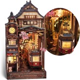 FUNPOLA Magic Station Book Nook 3D LED Puzzle – Interactive Magic Miniature with Infinite Expansion Space, DIY Bookshelf Insert, Decoration and Creative Gift (Magic Station)