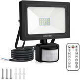 MEIKEE 15 W led-spot met bewegingsmelder voor buiten, 1200 lumen, super helder, 6500 K, koudwit, IP66 waterdicht, timerfunctie, helderheid instelbaar, schijnwerper voor tuin, garage, erf