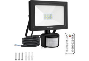 LED Schijnwerper met Bewegingsmelder - 15W Koudwit - IP66 - 33% Korting