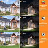 MEIKEE 15 W led-spot met bewegingsmelder voor buiten, 1200 lumen, super helder, 6500 K, koudwit, IP66 waterdicht, timerfunctie, helderheid instelbaar, schijnwerper voor tuin, garage, erf