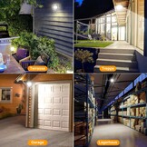 MEIKEE 15 W led-spot met bewegingsmelder voor buiten, 1200 lumen, super helder, 6500 K, koudwit, IP66 waterdicht, timerfunctie, helderheid instelbaar, schijnwerper voor tuin, garage, erf