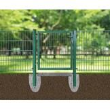 gate for rod mat fence, colour and height of your choice, incl. poles and mounting material (garden gate H 140 x W 100 cm, green)