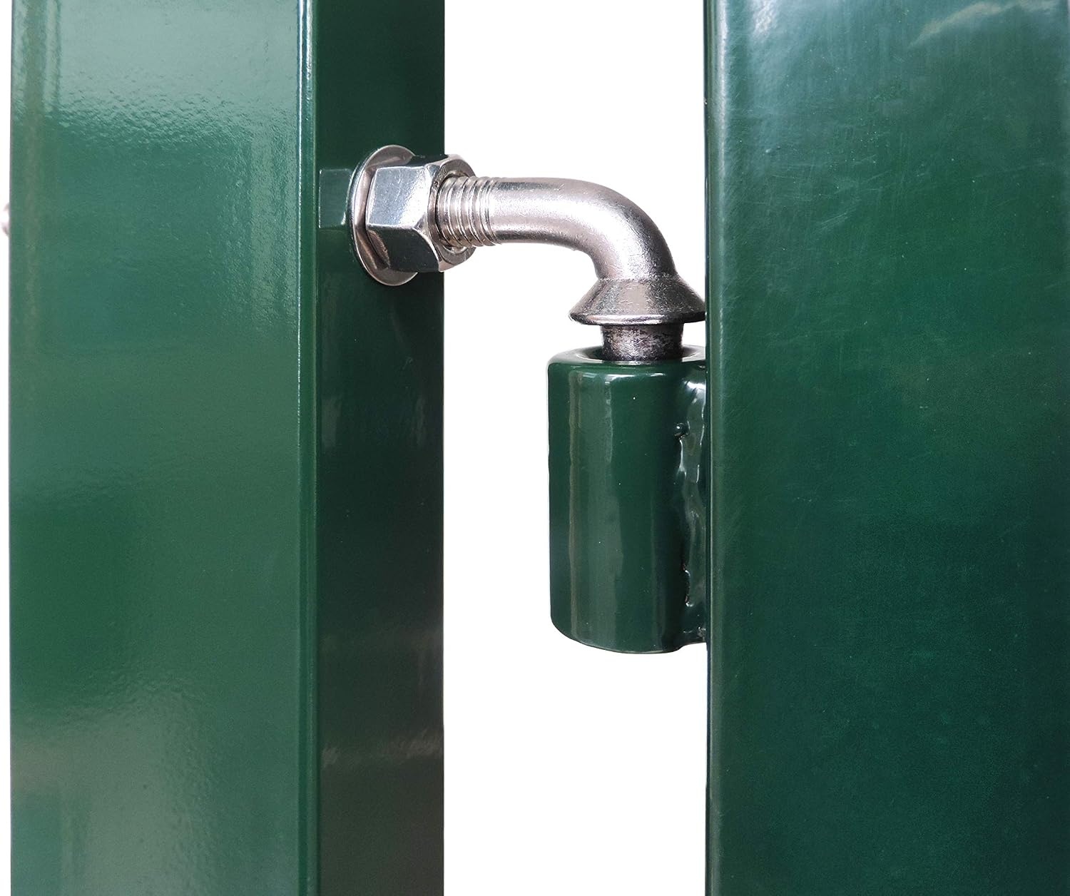 gate for rod mat fence, colour and height of your choice, incl. poles and mounting material (garden gate H 140 x W 100 cm, green)