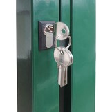 gate for rod mat fence, colour and height of your choice, incl. poles and mounting material (garden gate H 140 x W 100 cm, green)