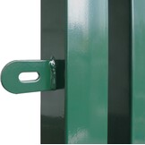 gate for rod mat fence, colour and height of your choice, incl. poles and mounting material (garden gate H 140 x W 100 cm, green)