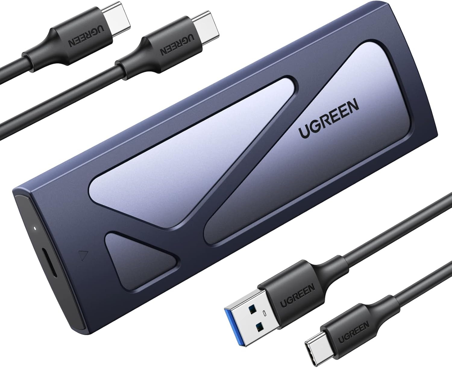 UGREEN M.2 Adapter NVMe SSD Harde Schijf Behuizing USB C 3.2 Gen 2 10Gbps UASP NVMe M.2 2230 2242 2260 2280 SSD NVME M2 Adapter met USB A naar C en USB C naar C Kabels