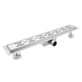 Strips Shower Drain 110 cm Extra Flat Stainless Steel Floor Drain Complete Set with Siphon Hair Strainer